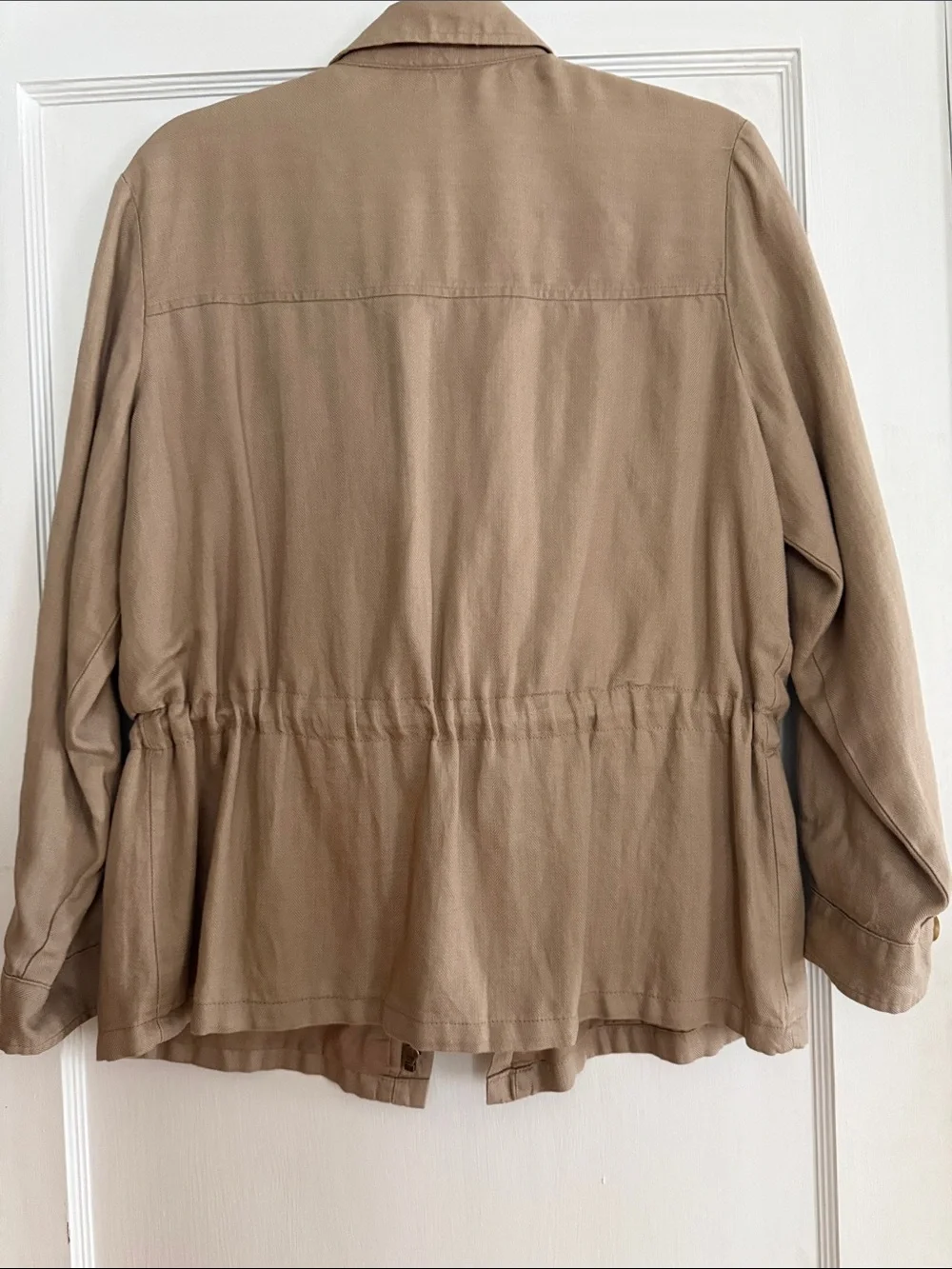 Tahari Womens Linen Safari Field Jacket